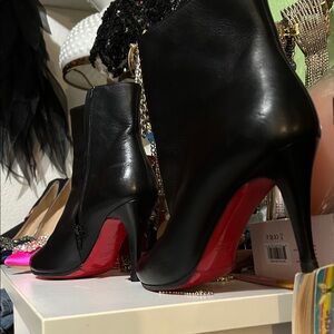 Black and Red Women's Ankle Boots